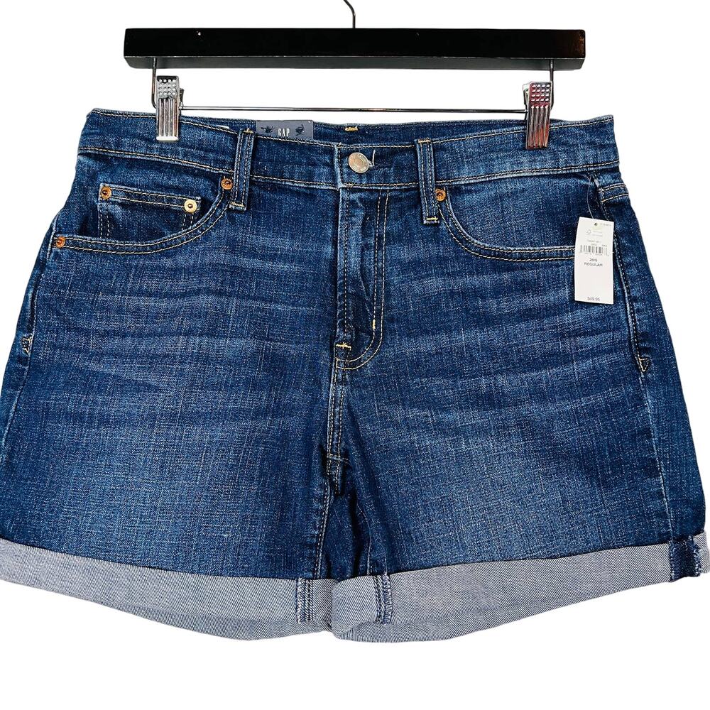 NEW! Gap Mid Rise 5" Denim Shorts Jean Blue - 6 / 28